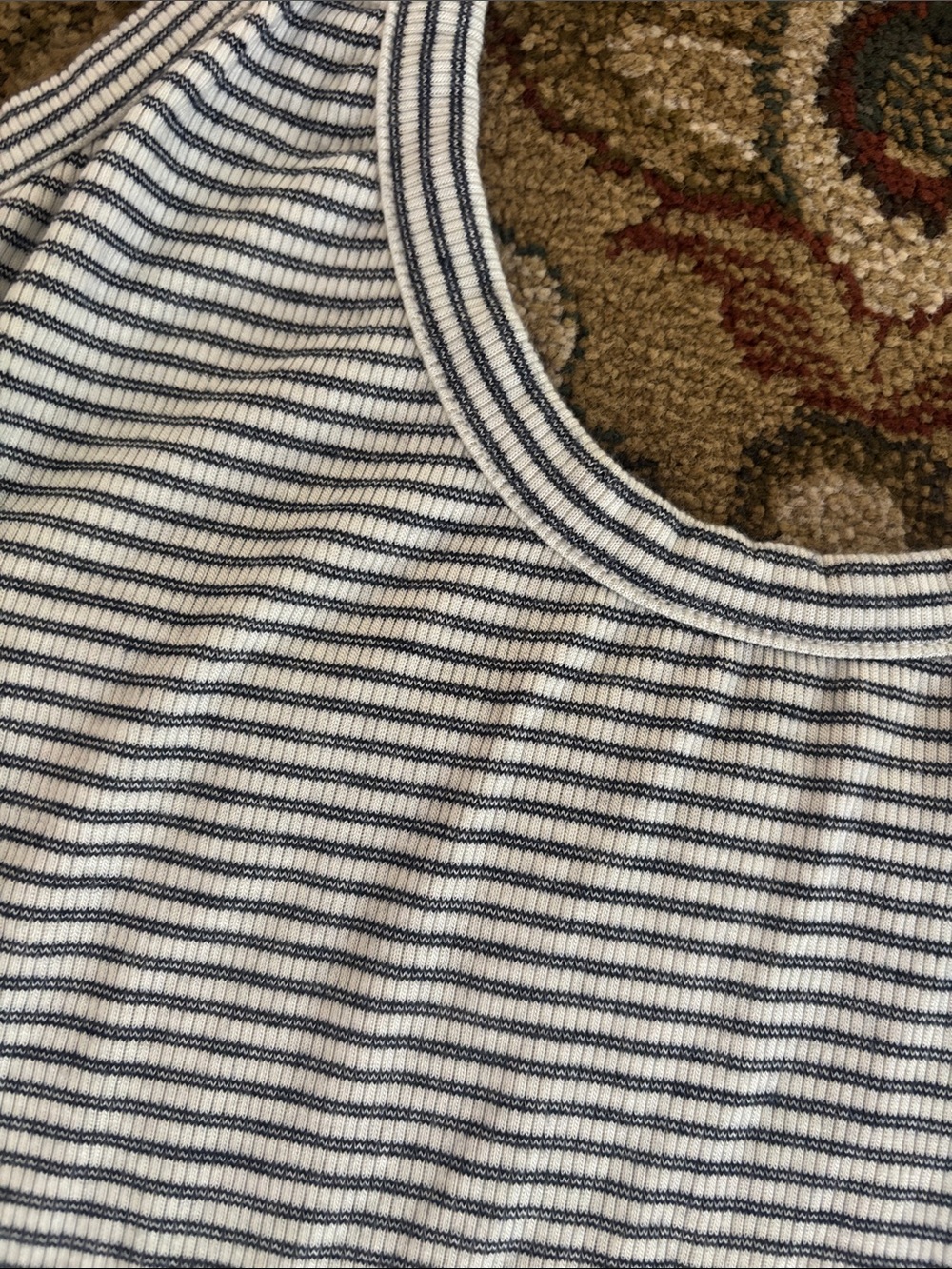 G Label By Goop Black White Striped Johnson Halterneck Bodysuit - Picture 3 of 5